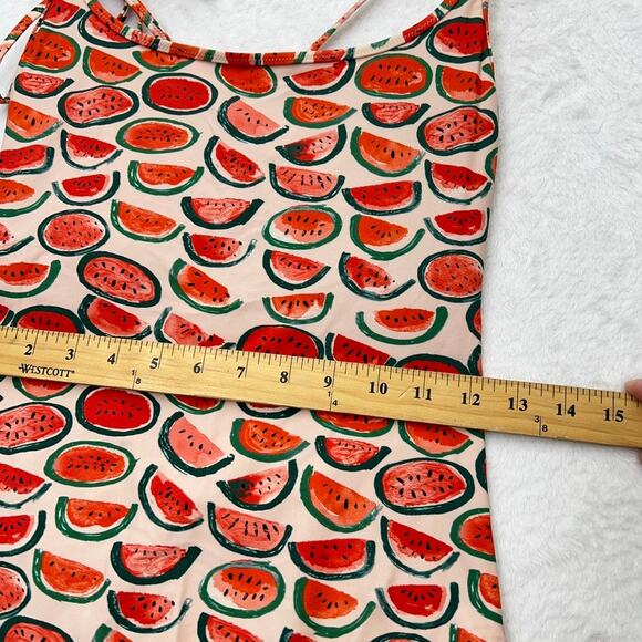 J.Crew Watermelon Print One-Piece Swimsuit Women's M Red Pink - Picture 10 of 12